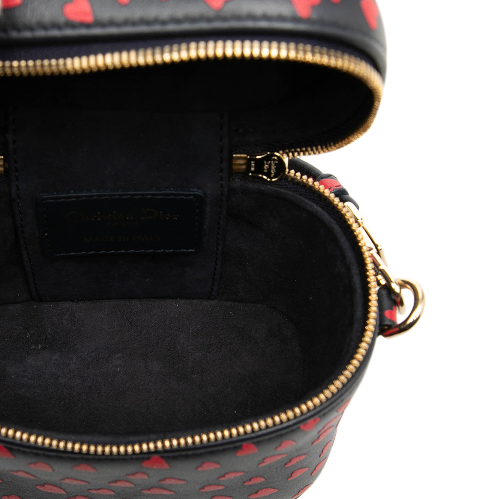 Pre-Loved Dior Micro Lambskin Heart Print Lady Dior Vanity Case - Picture 4 of 8